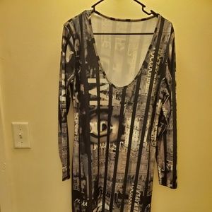 BLACK AND WHITE NICE BODY FITTING DRESS